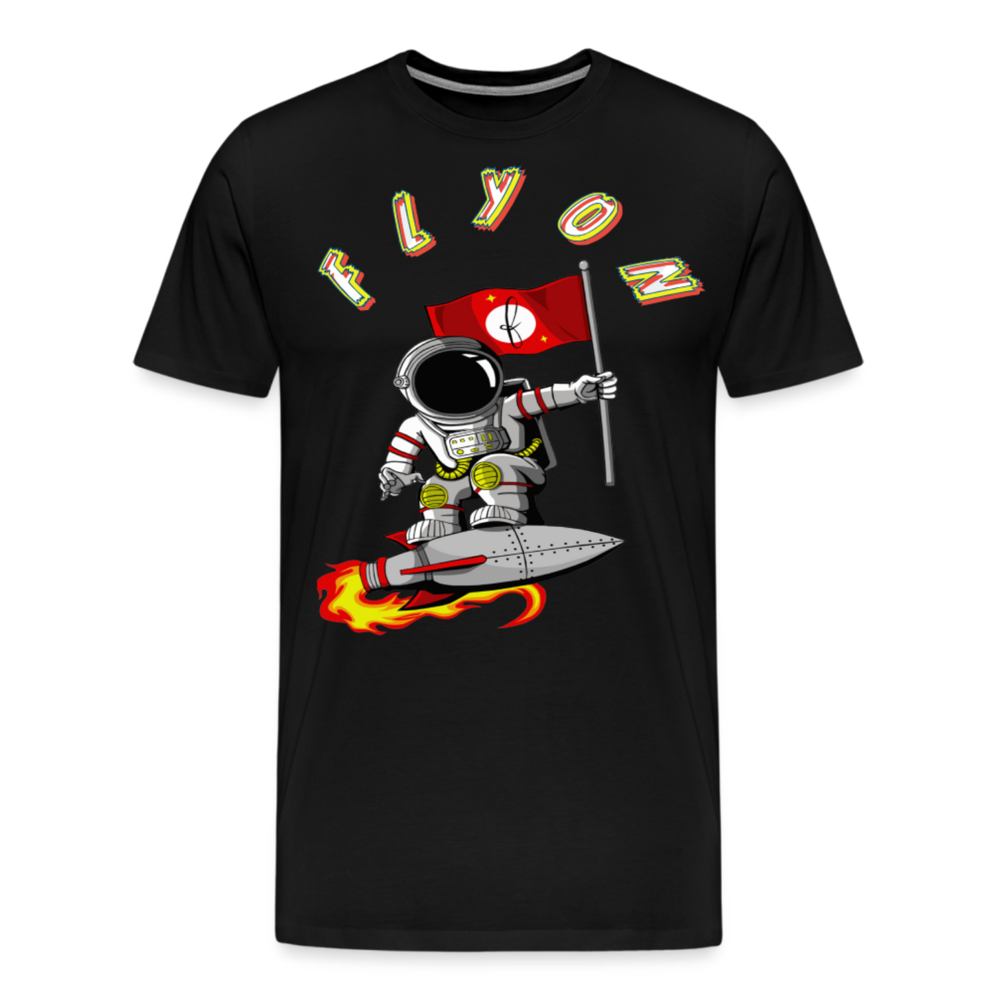 Astro Premium T-Shirt by FLYON - black