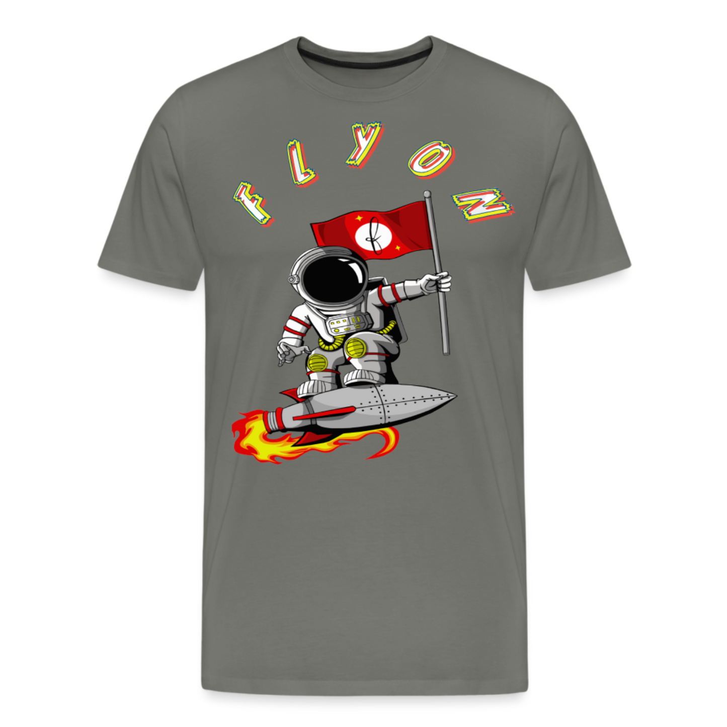 Astro Premium T-Shirt by FLYON - asphalt gray