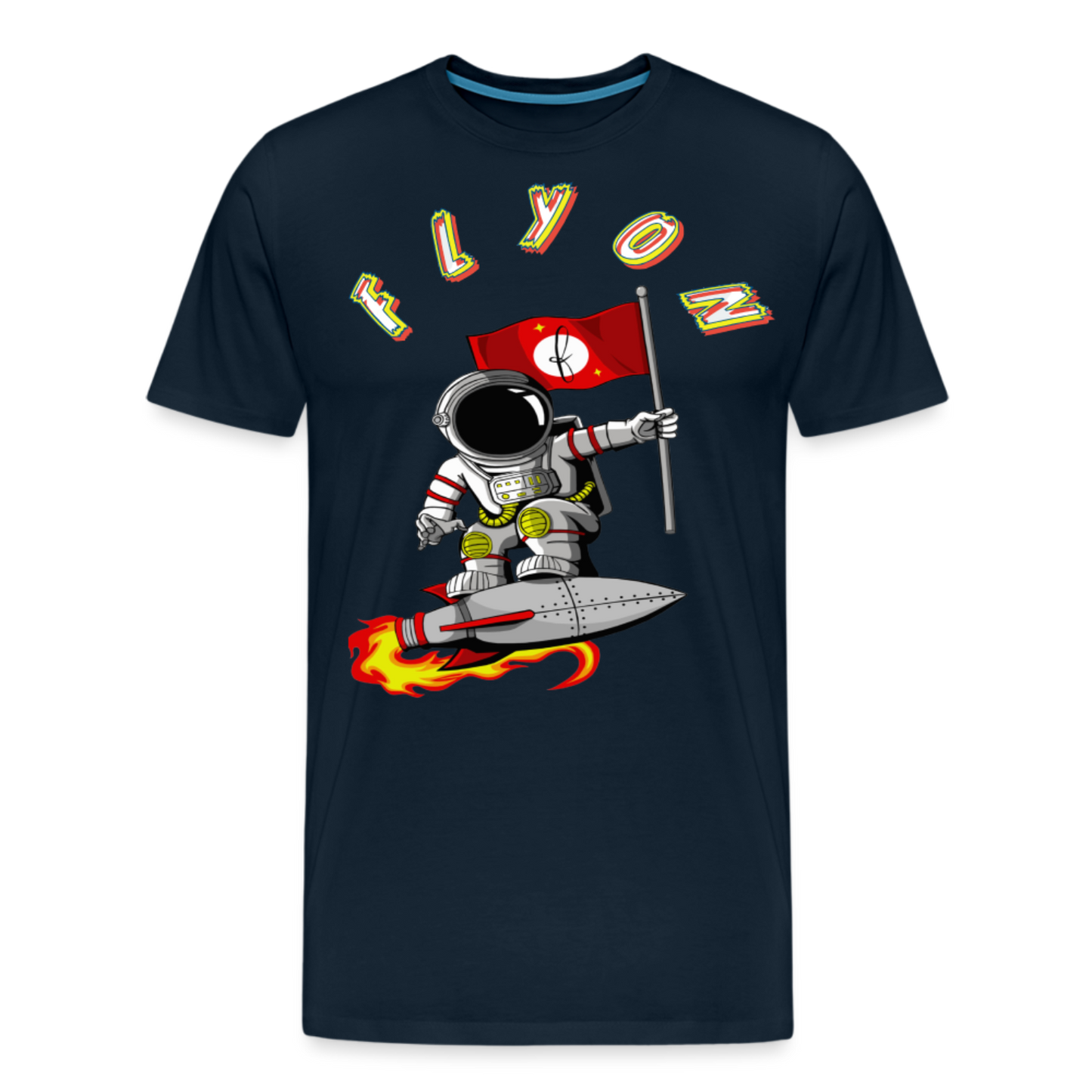 Astro Premium T-Shirt by FLYON - deep navy