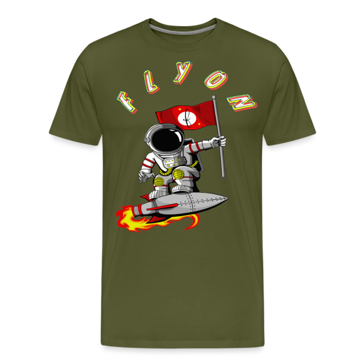 Astro Premium T-Shirt by FLYON - olive green