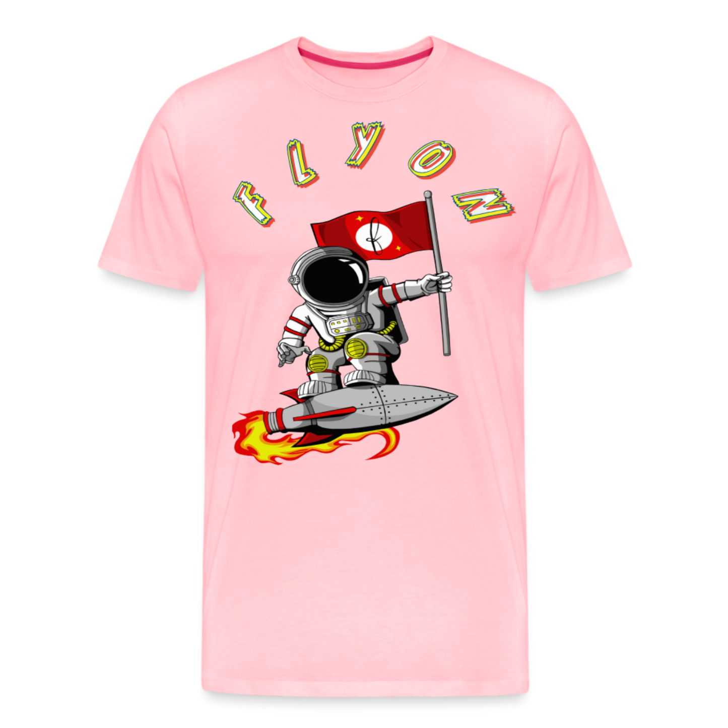 Astro Premium T-Shirt by FLYON - pink