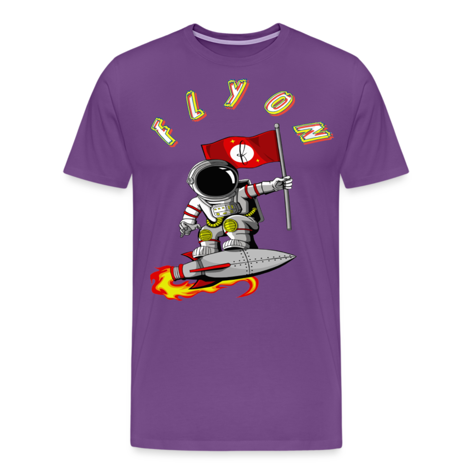 Astro Premium T-Shirt by FLYON - purple